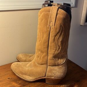 FRYE Suede Leather Cowboy Boots Sz 14D W